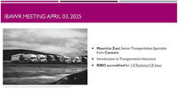 IBAWR April 2025 Meeting